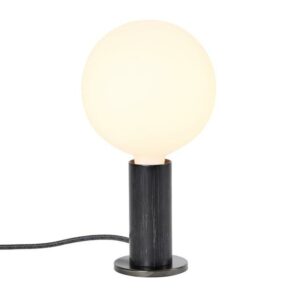 Tala Knuckle Bordlampe Egtræ Sort med Sphere IV